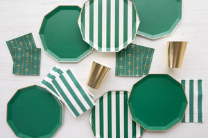 EMERALD GREEN CABANA STRIPE