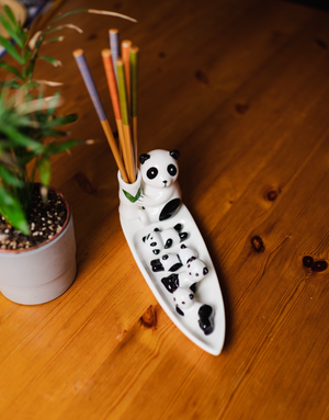 Panda Chopstick Holding Plate